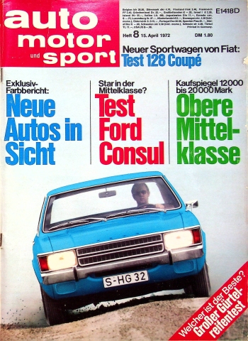 Deckblatt Auto Motor und Sport (08/1972)